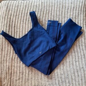 SET Active Women's Navy Leggings and Top Set